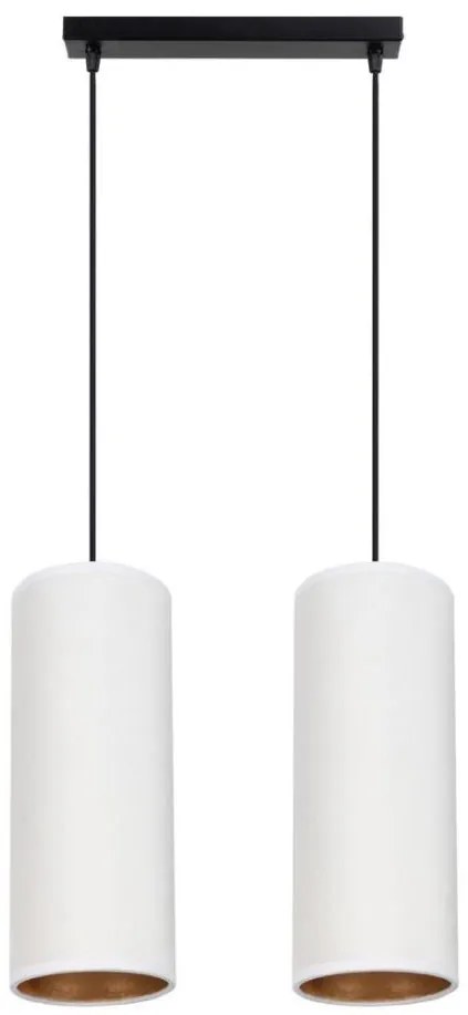 Lampadario a cavo AVALO 2xE27/60W/230V bianco/rame