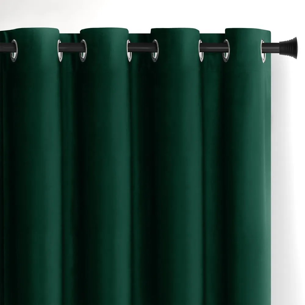 Tenda parzialmente oscurante verde scuro in velluto 140x245 cm Eyelets – Restilo