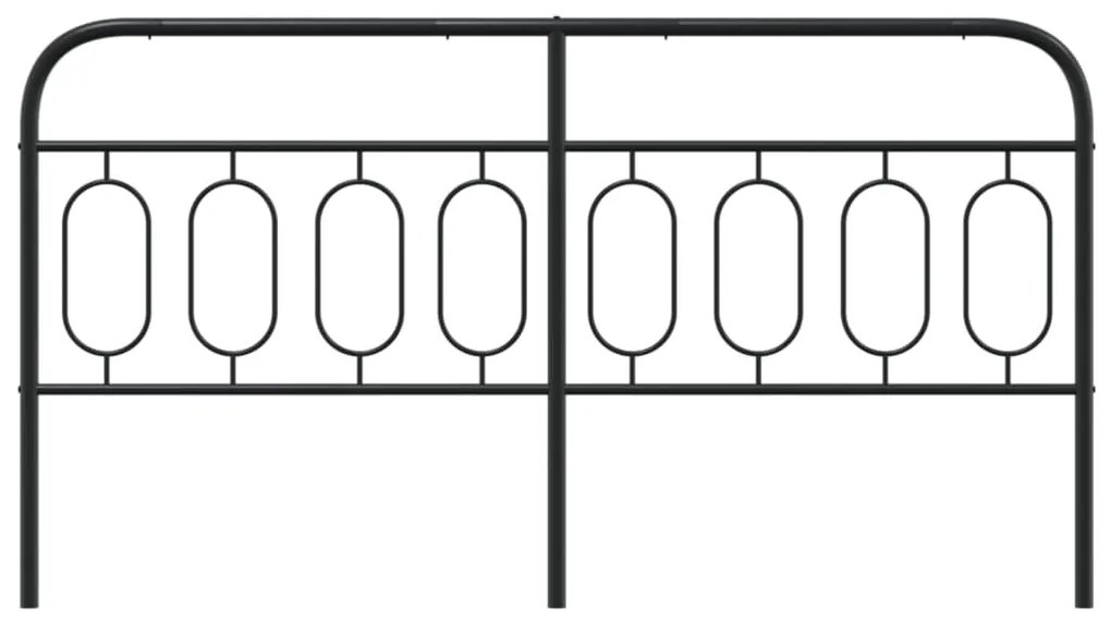 Testiera in metallo nero 193 cm