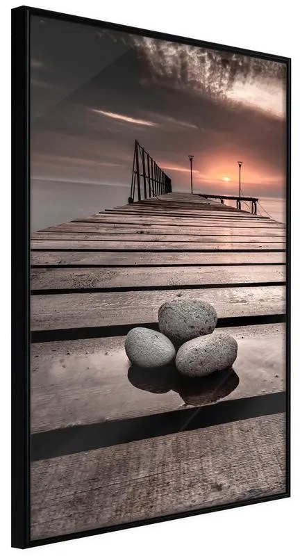 Poster  Stones on the Pier  Cornice Quadri Cornice nera, Larghezza x Altezza Home decor 40x60