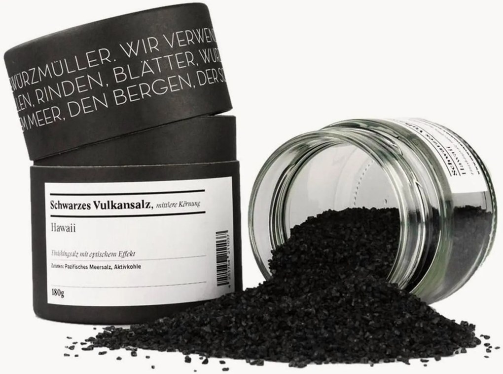 Sale vulcanico nero, grana media