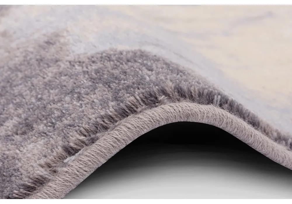 Tappeto in lana grigio crema 133x180 cm Taya - Agnella
