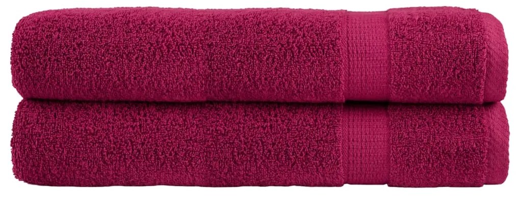 Asciugamani Per Sauna Solund 2 Pz Bordeaux 80x200cm 600gsm /