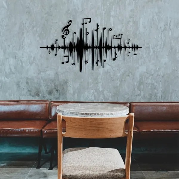 Decorazione da muro 69x37 cm appunti metallo