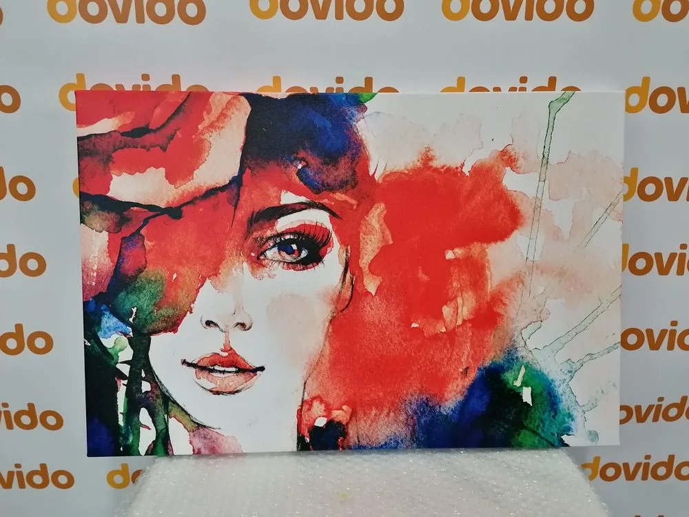 Stampa su tela – Ritratto astratto di donna
