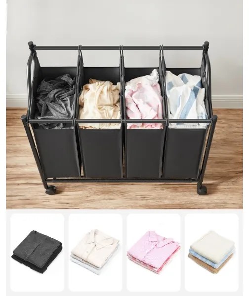 Cesto porta biancheria LINA nero