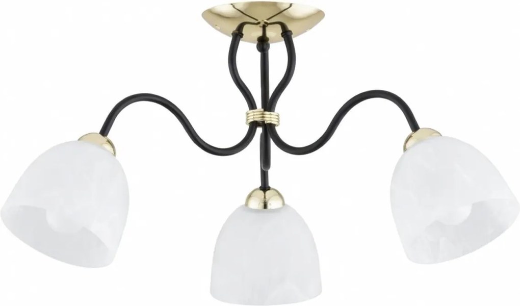 Lampadario a soffitto ARIEL 3xE27/15W/230V oro/nero