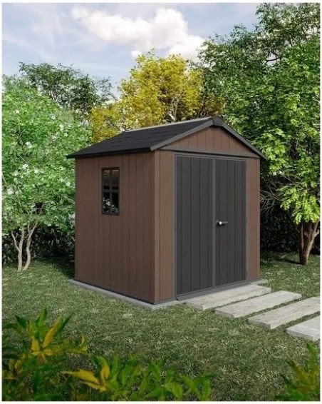 Casetta Da Giardino In Resina Newton Plus 757/775 Effetto Legno Keter