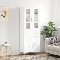 Credenza Bianca 69,5x34x180 cm in Legno Multistratocod mxl 78041