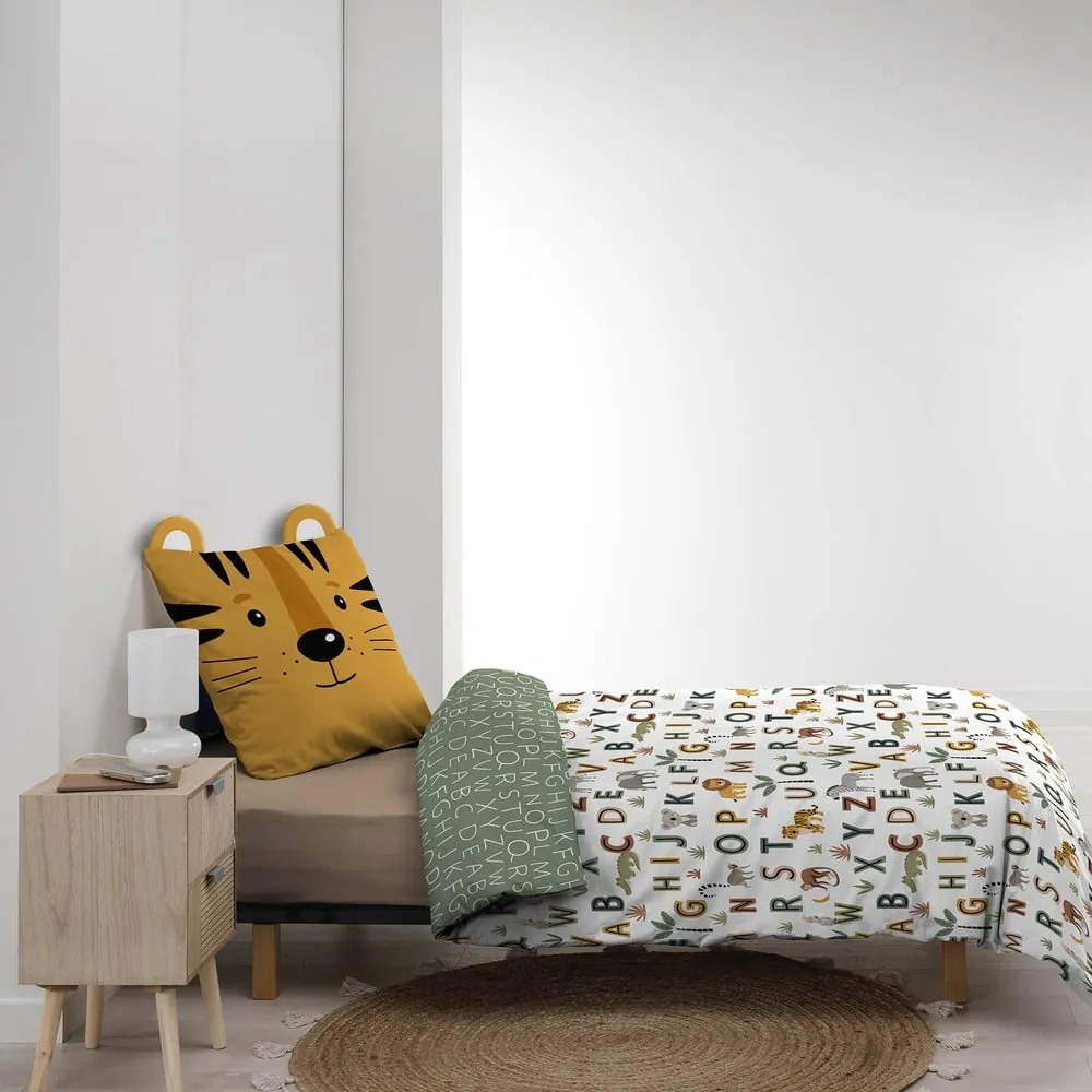 Set copripiumino e federa da bambini in cotone per letto singolo 140x200 cm Tigry – douceur d'intérieur