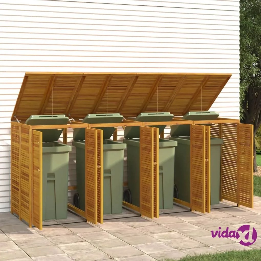 vidaXL Copribidone Quadruplo 210x89x117 cm in Legno Massello di Acacia