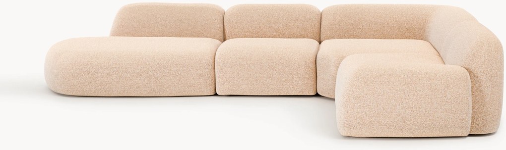 Divano angolare componibile XL in bouclé Wolke