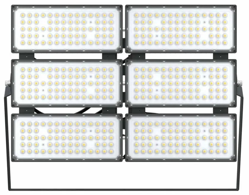 Faro Modulare LED 1.200W IP66, 167lm/W Dimmerabile DALI - INVENTRONICS Colore Bianco Freddo 5.000K, Scegli l'angolo di illuminazione 30°, Scegli le staffe dei moduli Fisse