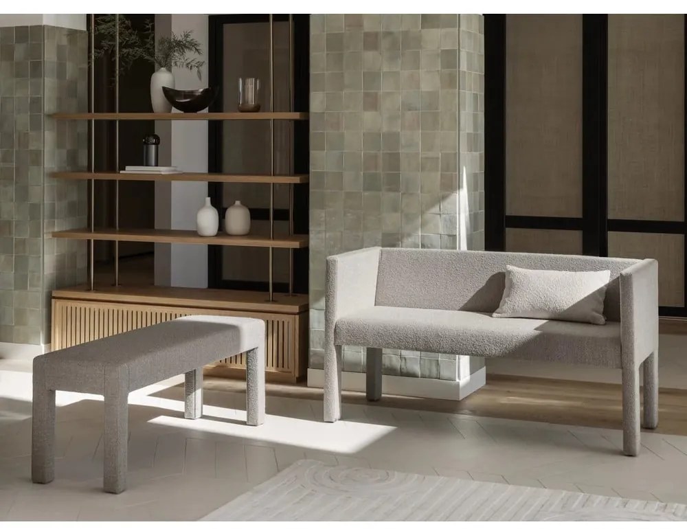 Panca beige in tessuto bouclé Sitta - Blomus