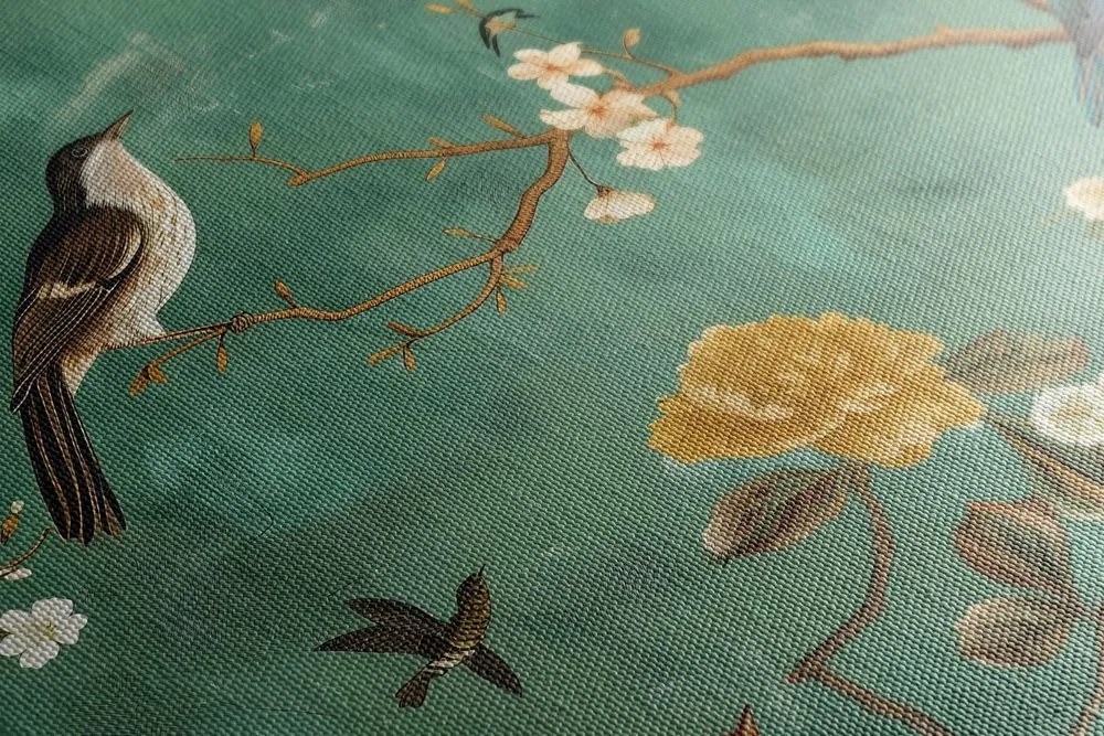 Stampa su tela – Uccelli vintage sui rami