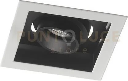 Incasso led apollo nero 20w 2000lm 4000k orientabile 15x15x9,4cm