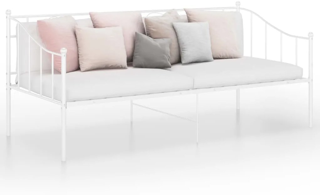 Telaio divano letto bianco in metallo 90x200 cm