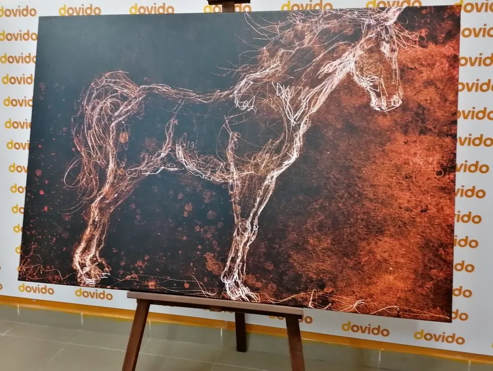Quadro su tela – Cavallo astratto