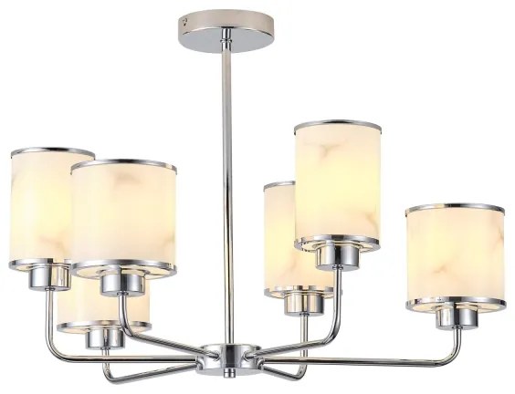 Lampadario a sospensione con supporto rigido 6xE27/60W/230V