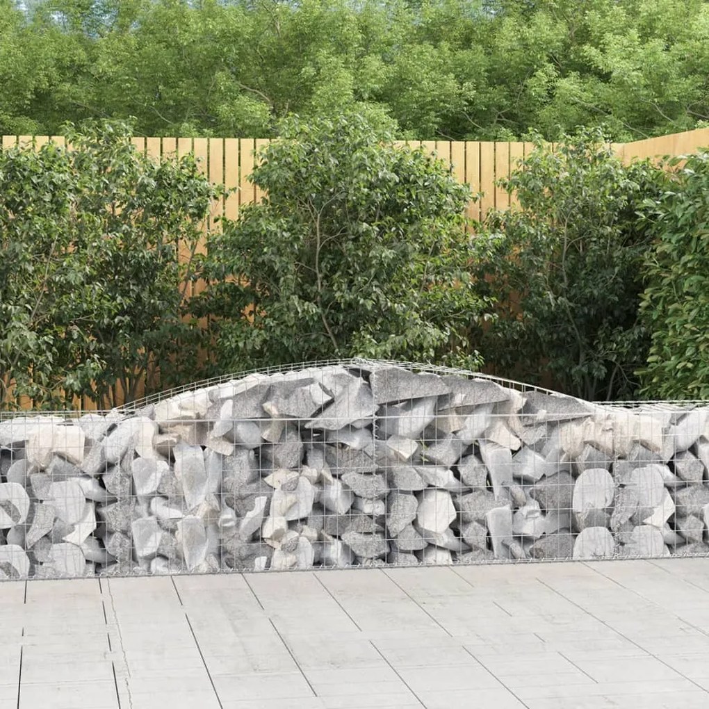 Cesti Gabbioni Ad Arco 10 Pz 400x50x60/80 Cm Ferro Zincato /