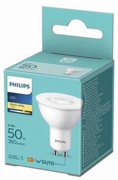 Lampadina LED Philips GU10/4,7W/230V 2700K