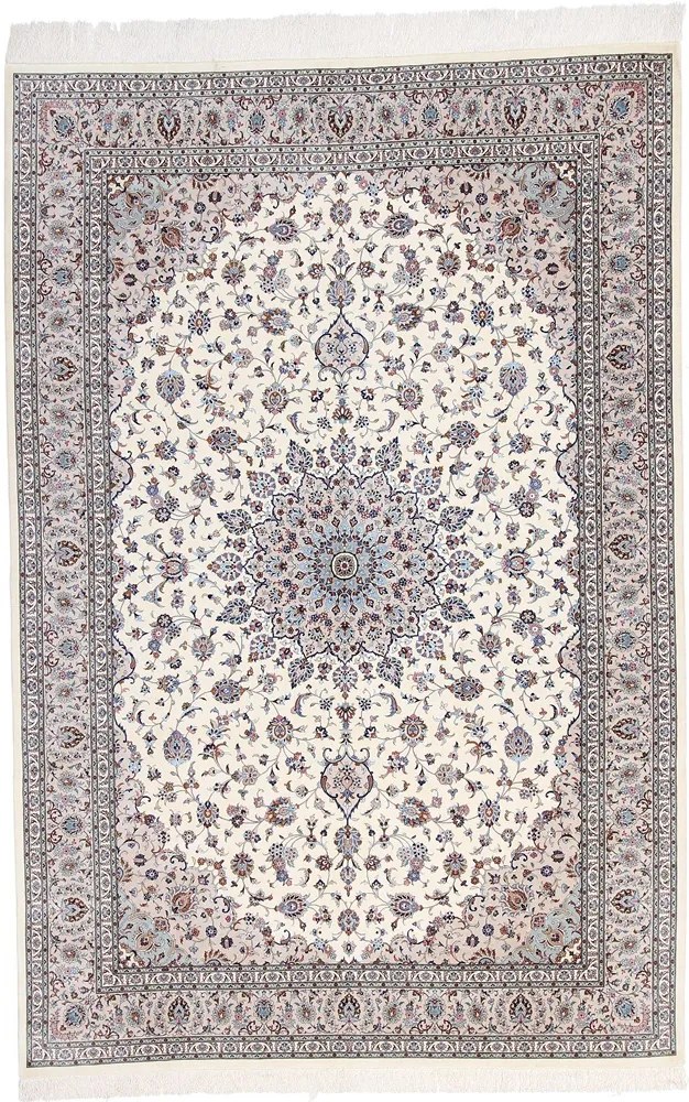 Ghom Tappeto persiano 200 x 300 Grigio (Iran) Annodato A Mano