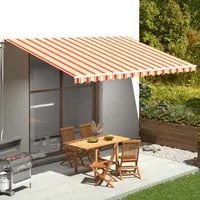 Tessuto di Ricambio per Tenda da Sole Giallo e Arancio 5x3 m 312021