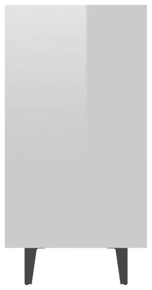 Credenza bianco lucido 103,5x35x70 cm in truciolato