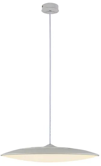 Lampadario Moderno Slim bianco paralume bianco LED Ø46cm MANTRA