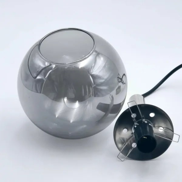 Lampadario a sospensione con filo ROLLO 1xE14/5W/230V cromo opaco/fumé