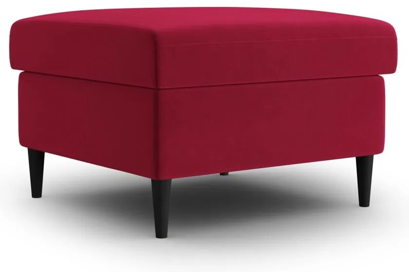 Poggiapiedi rosso con rivestimento in velluto Kyoto – Cosmopolitan Design