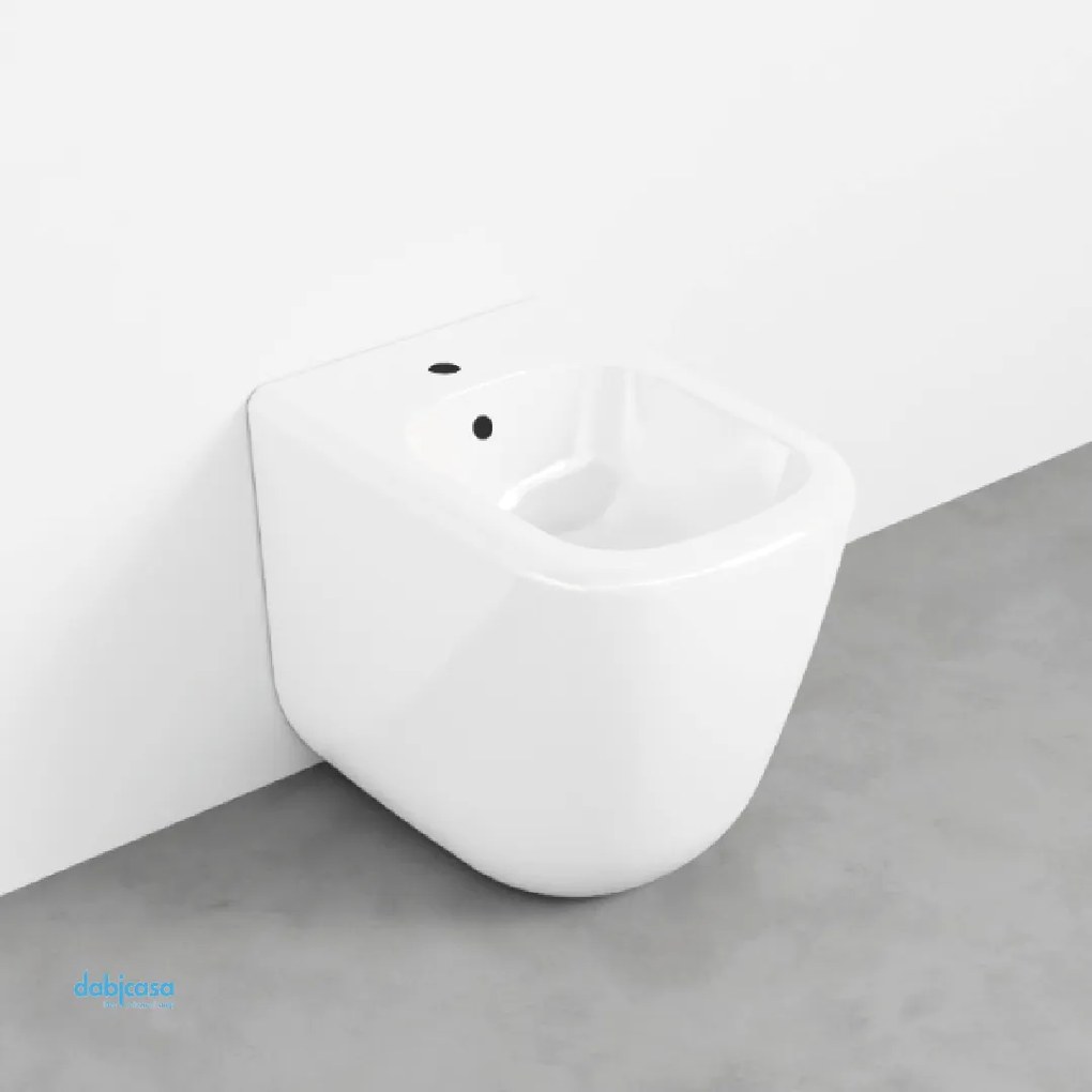 Ceramica Cielo "Era" Bidet Da Terra Filo Muro Bianco Lucido