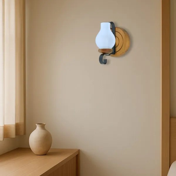 Applique ROATA 1xE14/40W/230V faggio