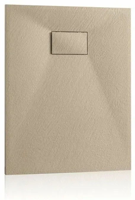 Piatto doccia 80x140 in resina tortora effetto pietra serie Agorà