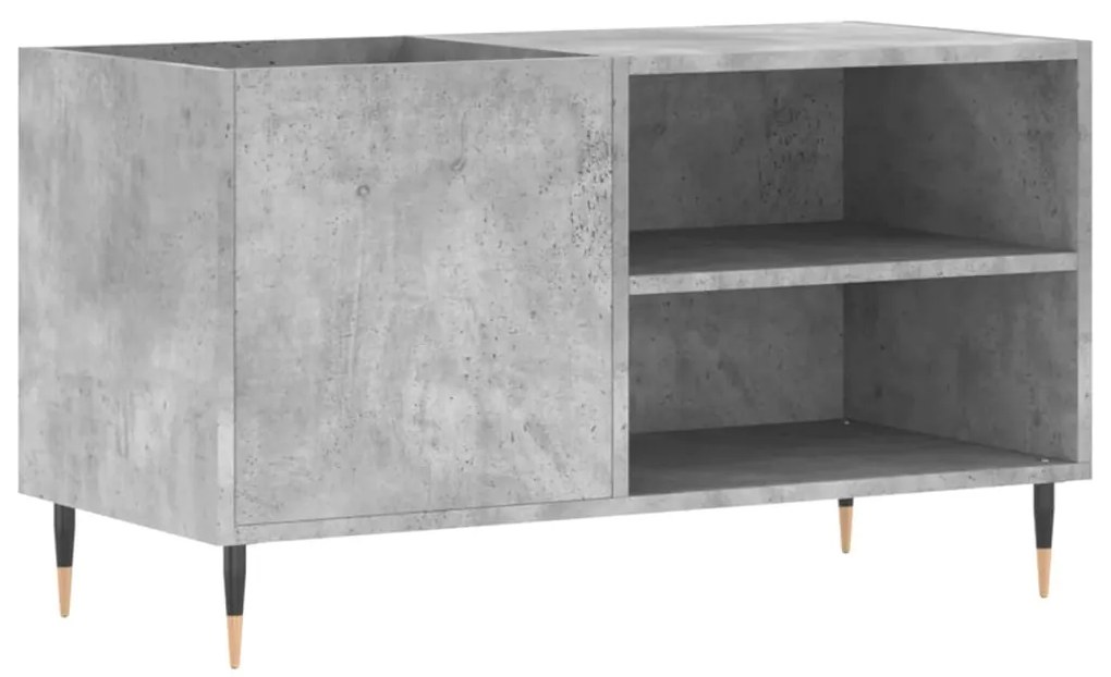 Mobile porta dischi grigio cemento 85x38x48cm legno multistrato