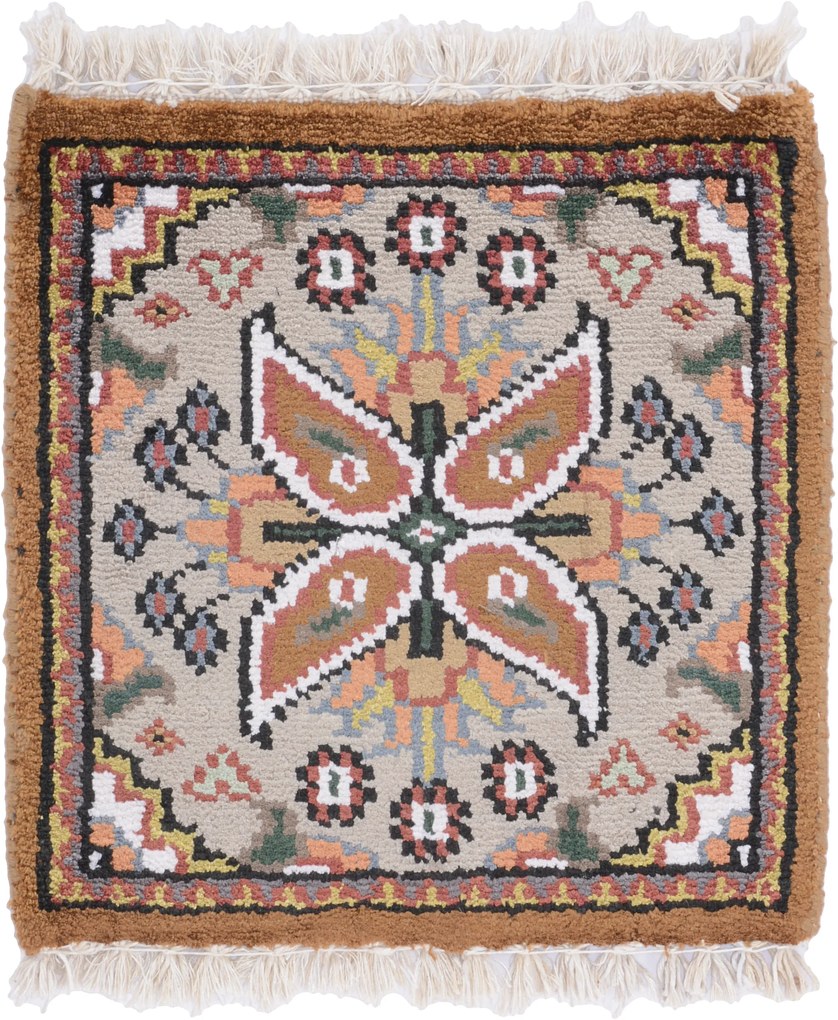 Agra Tappeto 30 x 30 (Indian) Annodato A Mano