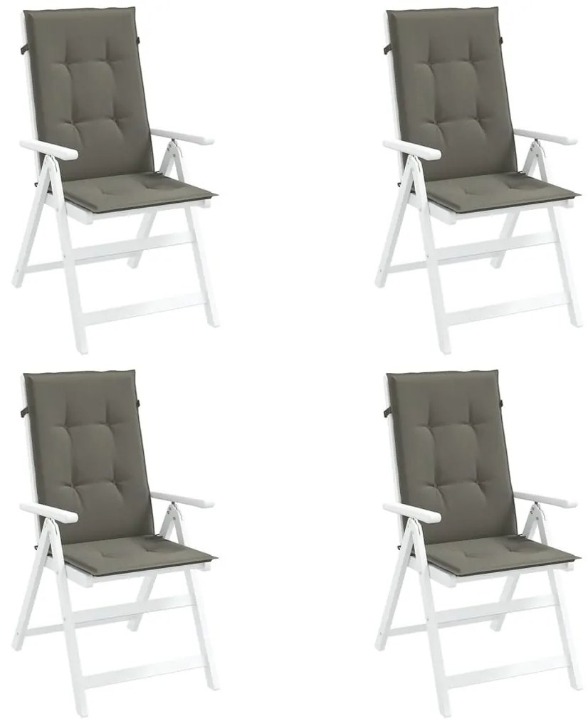 Cuscini Sedia Schiena Alta 4 Grigio Mélange 120x50x4 Tessuto /