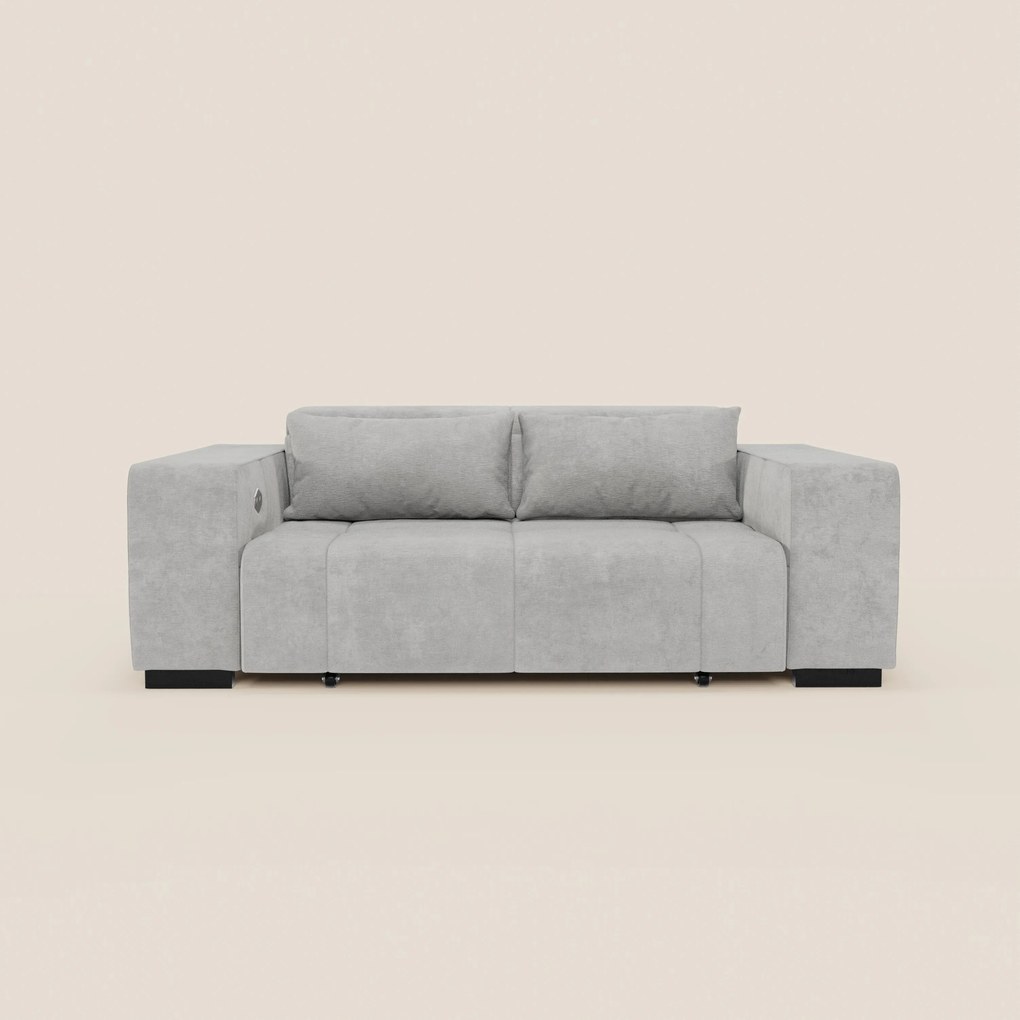 Monarch Divano con Relax Elettrico per allungamento sedute e Poggiatesta Reclinabile in tessuto morbido smacchiabile T31