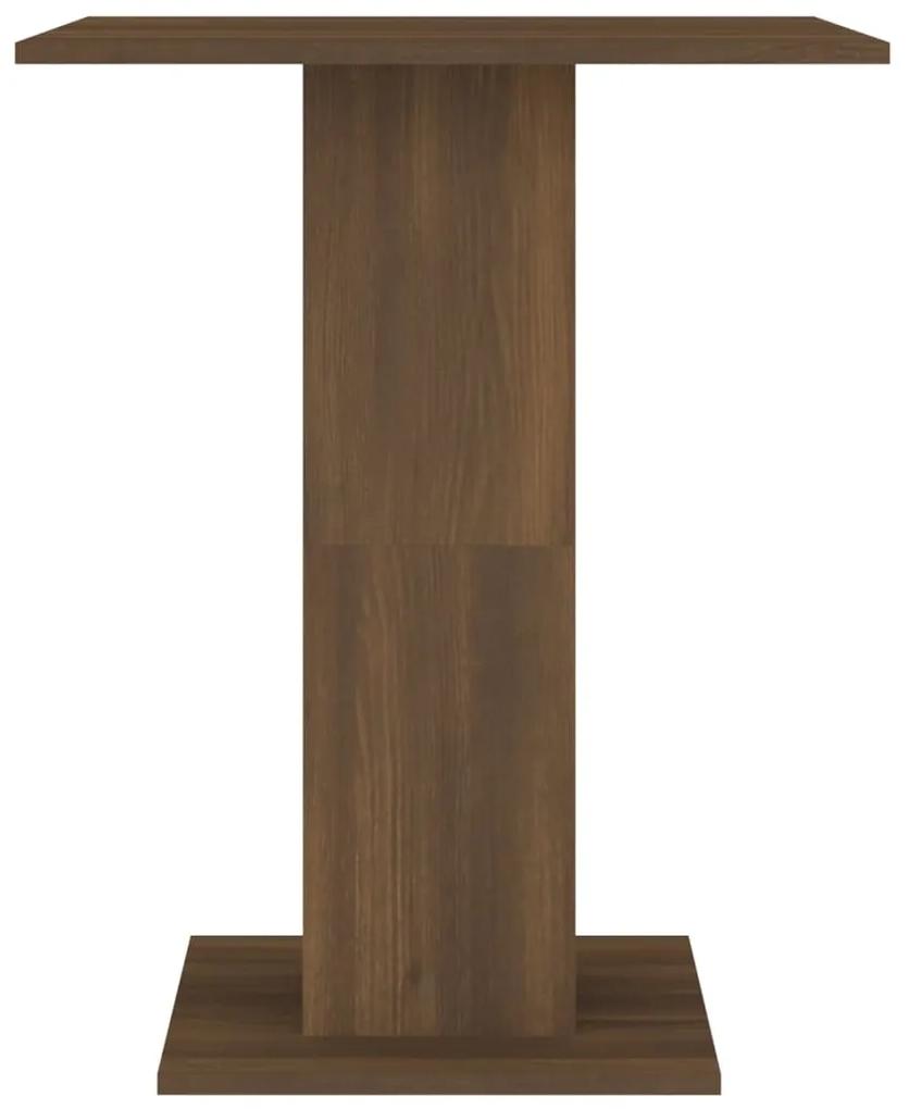 Tavolo da bistrot rovere marrone 60x60x75 cm legno multistrato