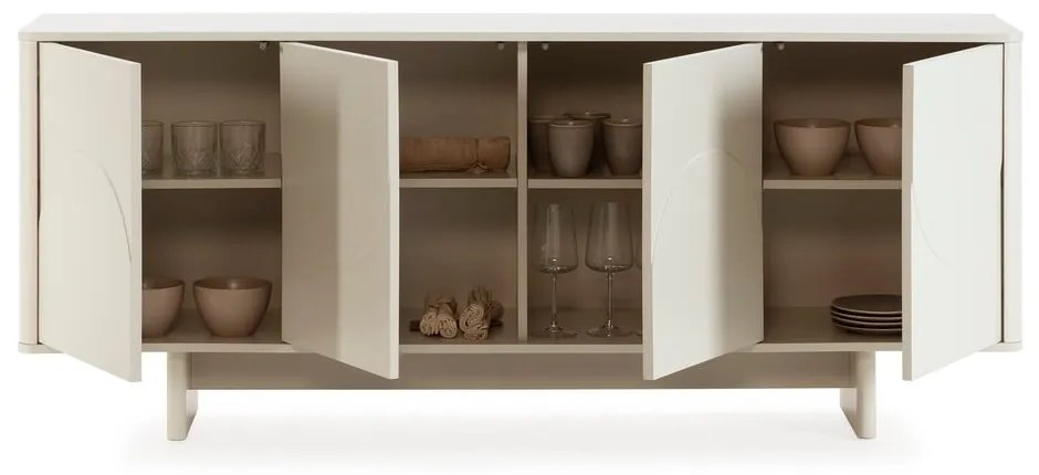 Cassettiera color crema 180x75x40 cm Solei – MOME