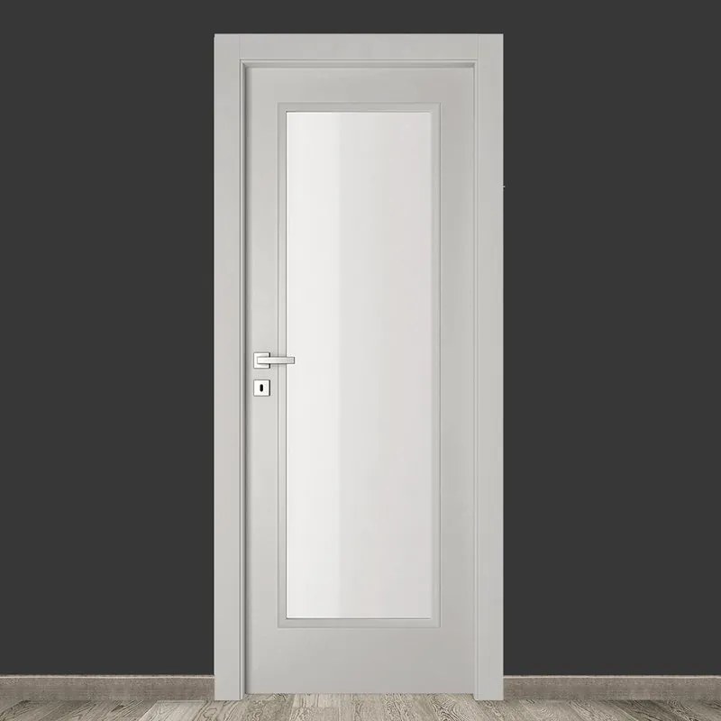 Porta battente Word Vetrata grigio L 70 x H 210 cm destra