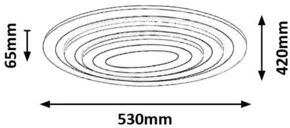 Rabalux 3097 - Plafoniera LED dimmerabile TANELI LED/41W/230V + telecomando