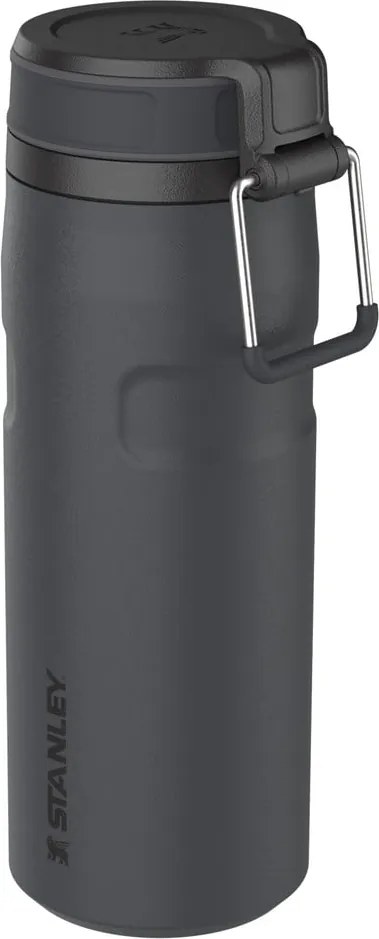 Borraccia termica nera in acciaio inox 470 ml IceFlow™ Bottle Twist Flip Black – Stanley