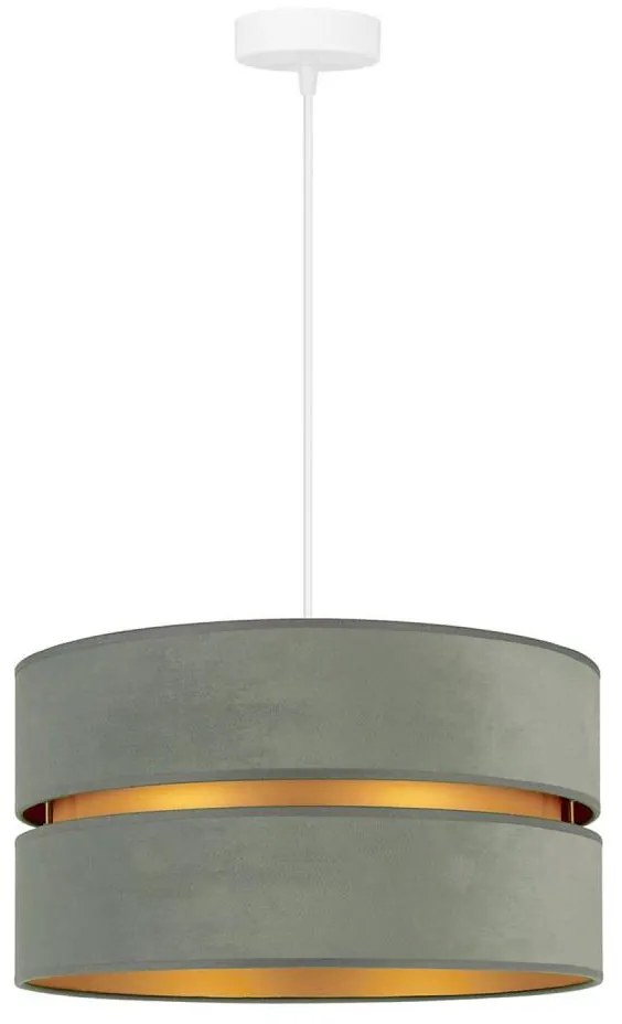 Duolla - Lampadario a sospensione con filo DUO 1xE27/15W/230V diametro 40 cm luce verde/oro