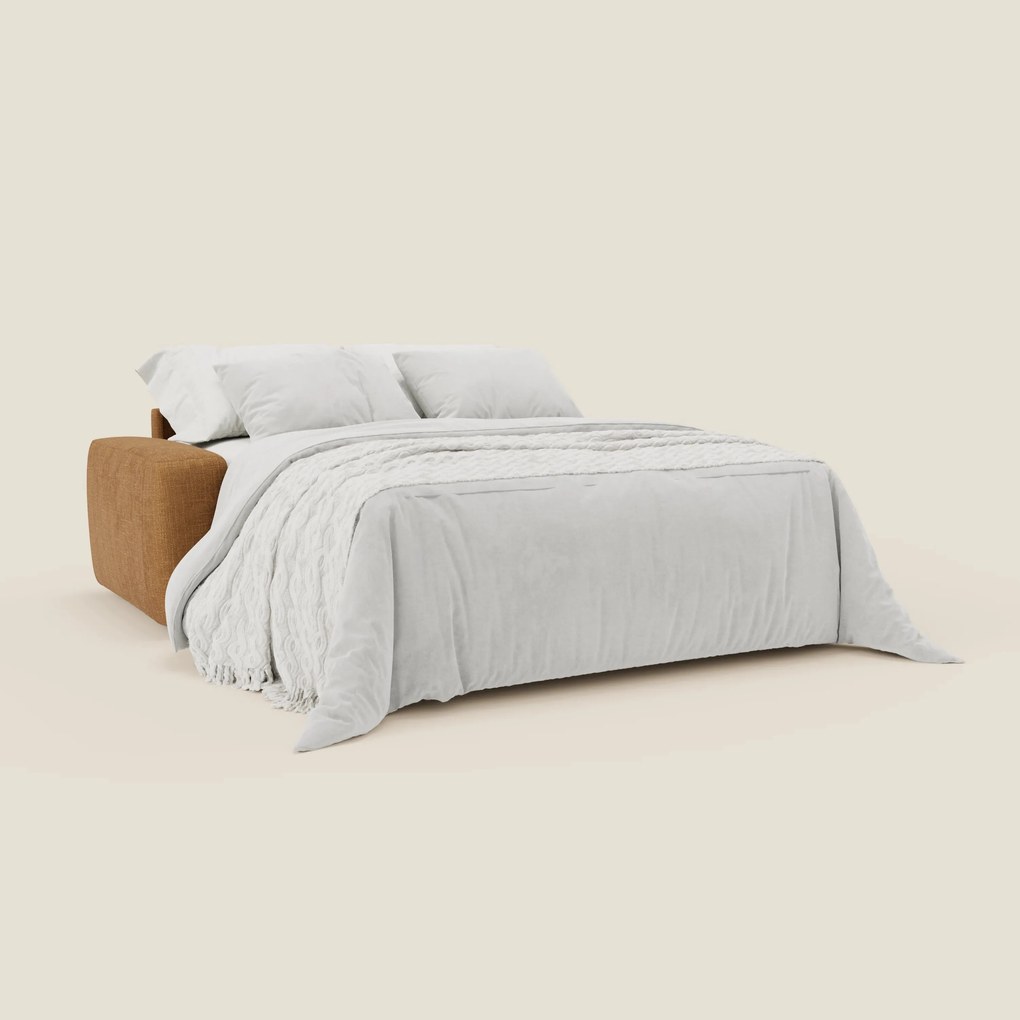 Cloud Divano letto materasso H17 cm dai morbidi cuscini in tessuto impermeabile T06 ocra