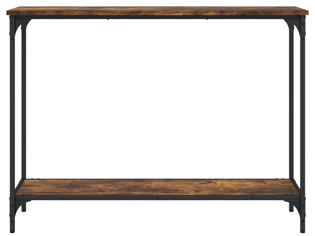Tavolino consolle rovere fumo 101x30,5x75 cm legno multistrato