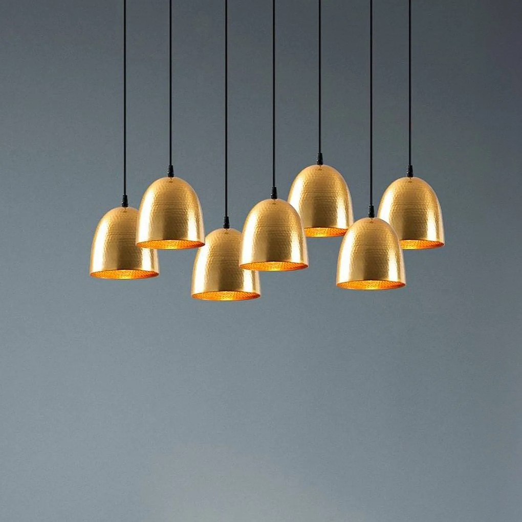 Opviq Lampada a sospensione Tattoo 6183, color oro, metallo, 7 luci