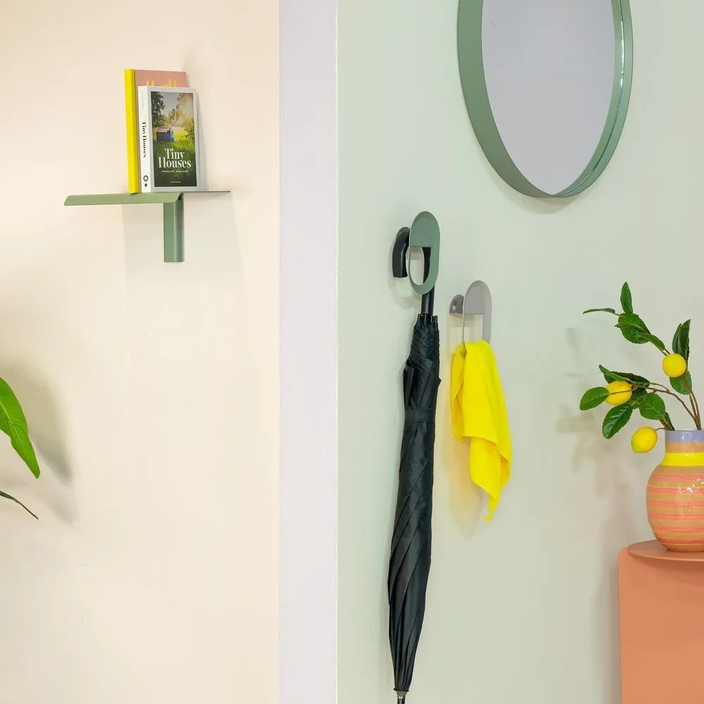 Mensola verde polveroso in metallo 28 cm Hola – Spinder Design