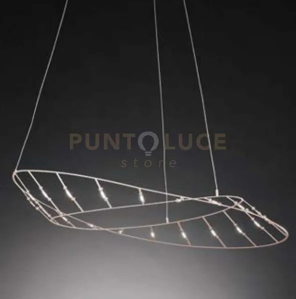 Tesa lampadario sospeso a led 2700k 4464lm 40w cipria l.120cm dimme...