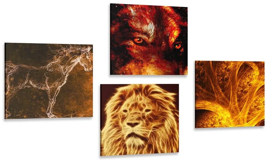 Set di quadri – Animali astratti